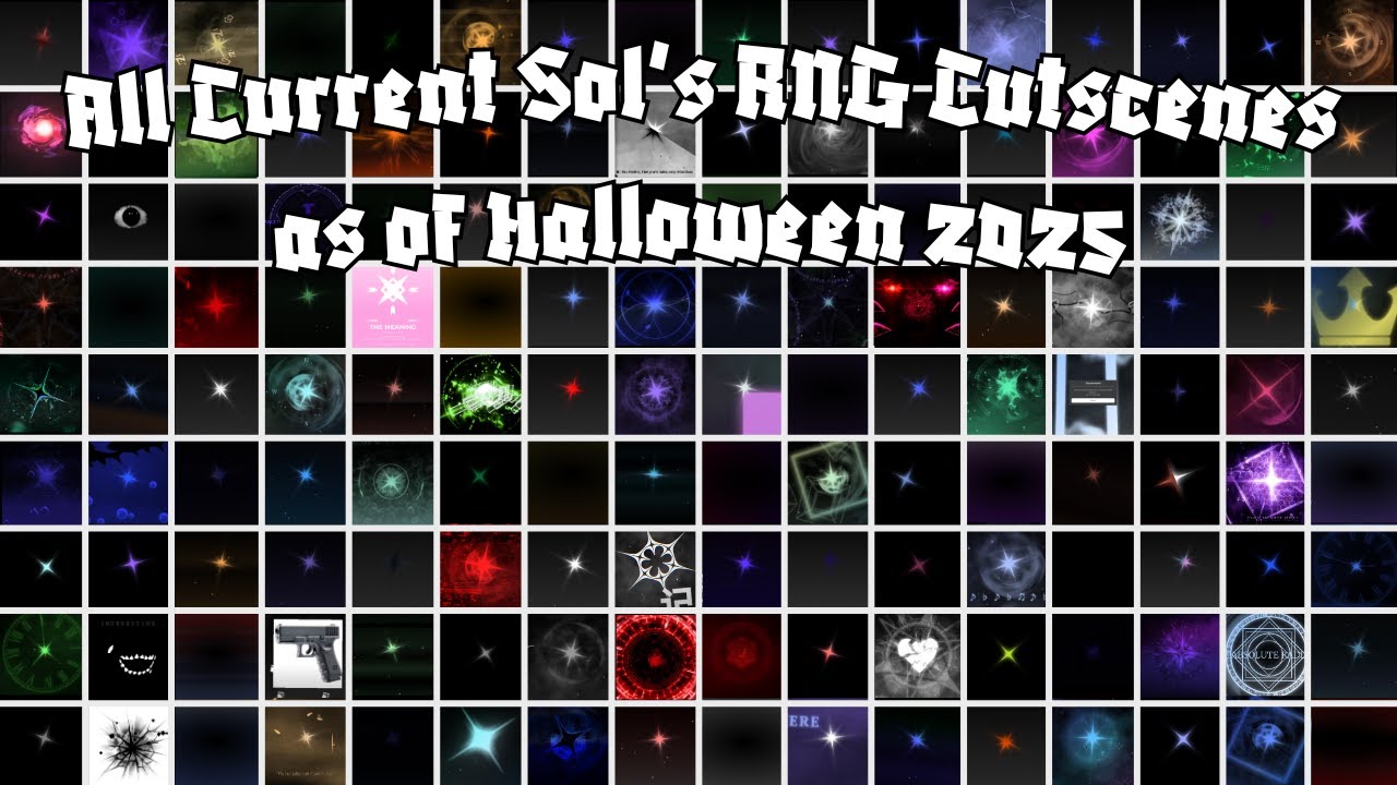 Sol's RNG | ALL CURRENT AURA CUTSCENES (OUTDATED CHECK DESCRIPTION) as of Halloween 2025