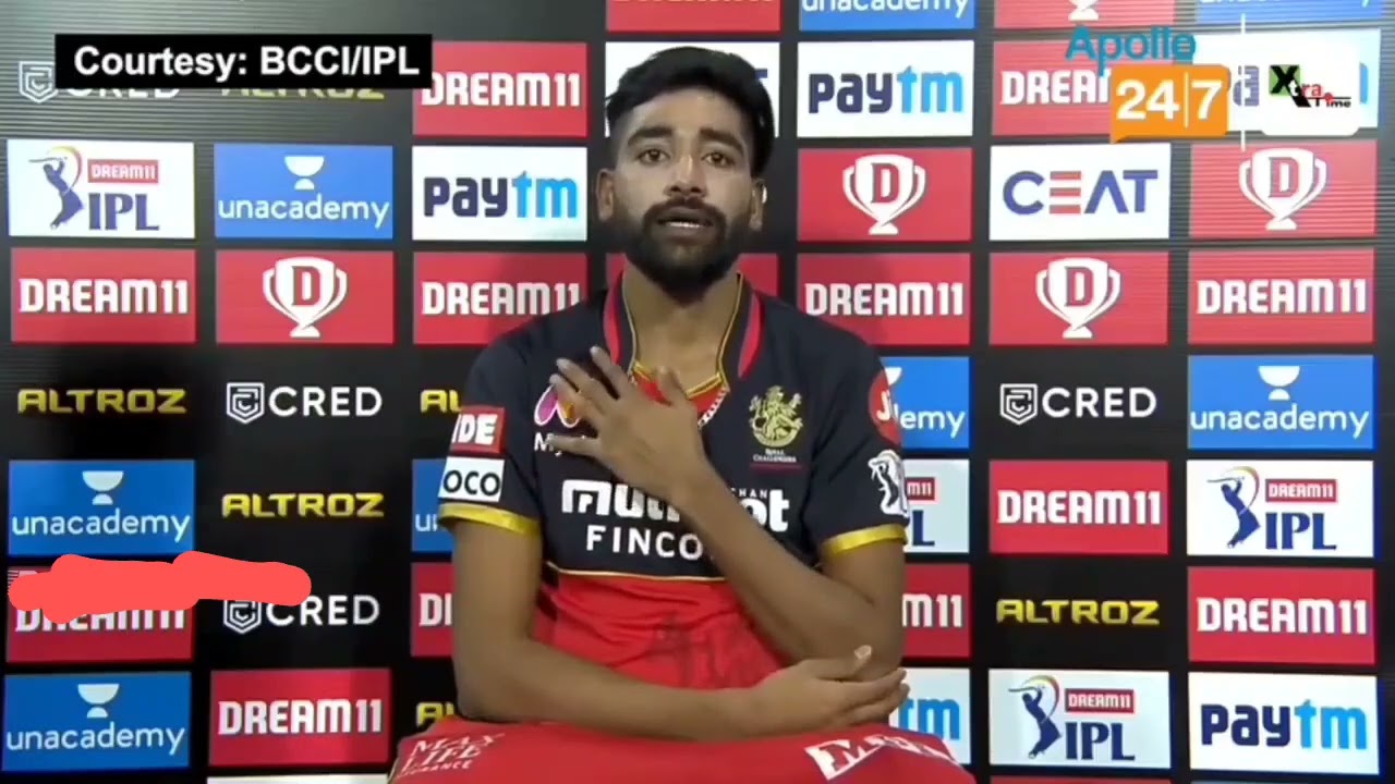that's why siraj love rcb and king kohli
