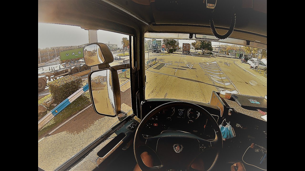 ✅  POV Driving Scania R500 Manual! / Barcelona Port LKW WALTER #2