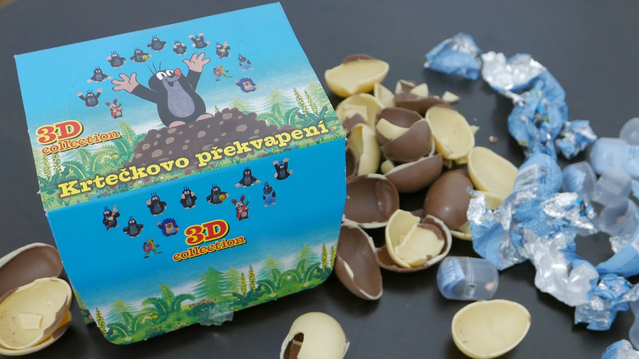 Krtko (Krteček) rozbaľovanie čokoládových vajíčok s prekvapením | Little Mole Surprise Eggs Unboxing