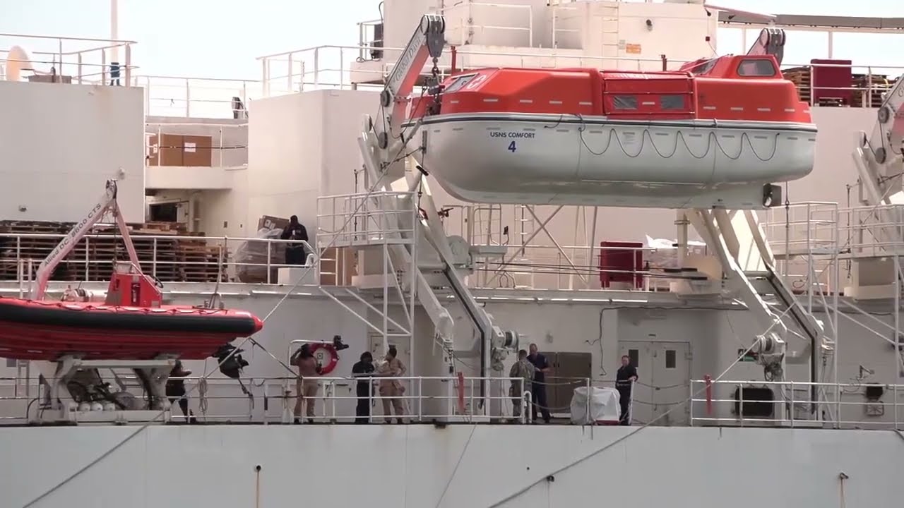 US hospital ship docks in Miami - continues humanitarian mission 2025