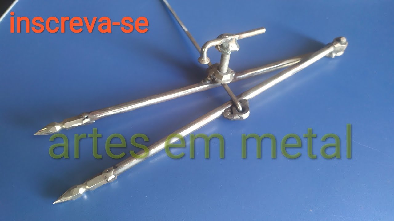 🧲🗜️ como fazer um compasso feito com sucatas de ferro📐📏