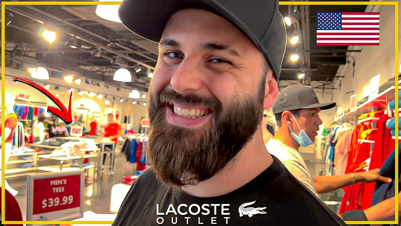É INACREDITÁVEL O PREÇO NA LOJA OUTLET DA LACOSTE NOS ESTADOS UNIDOS