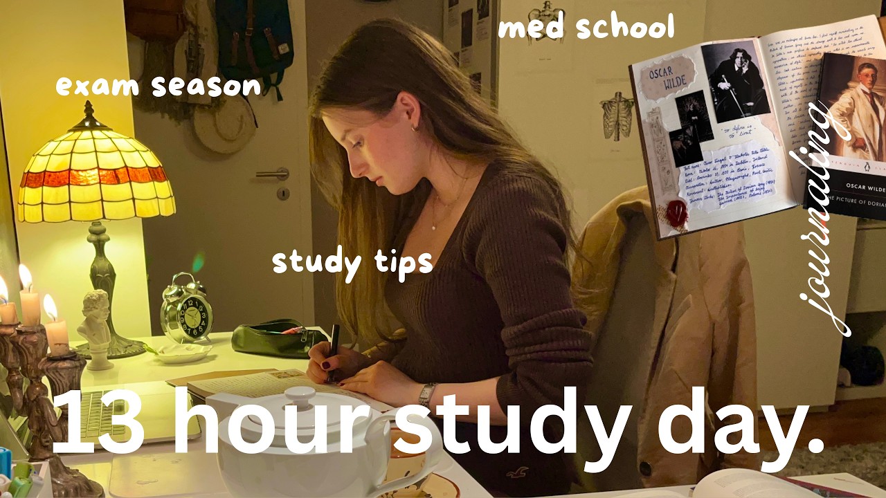 13 hour study day | med school exam season, study motivation