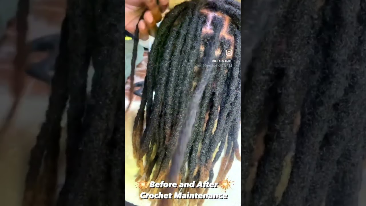 Before and After Crochet Retwist #crochetinglocs #locs