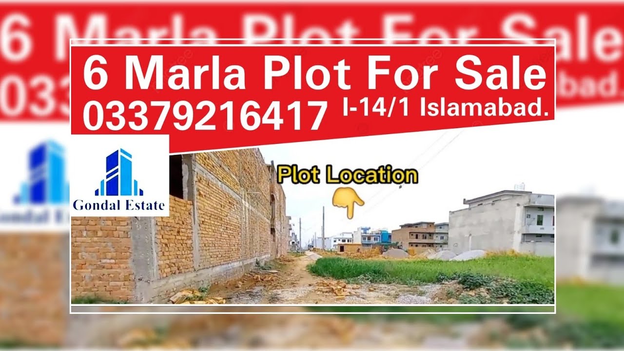6 Marla&nbsp;Plot for sale in Sector I-14/1 Islamabad. 03379216417.
