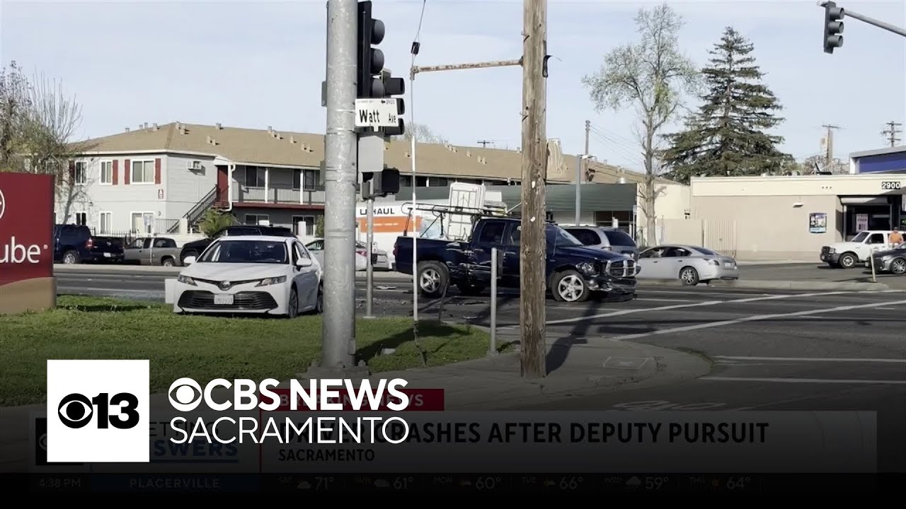 Driver crashes during chase in Sacramento County