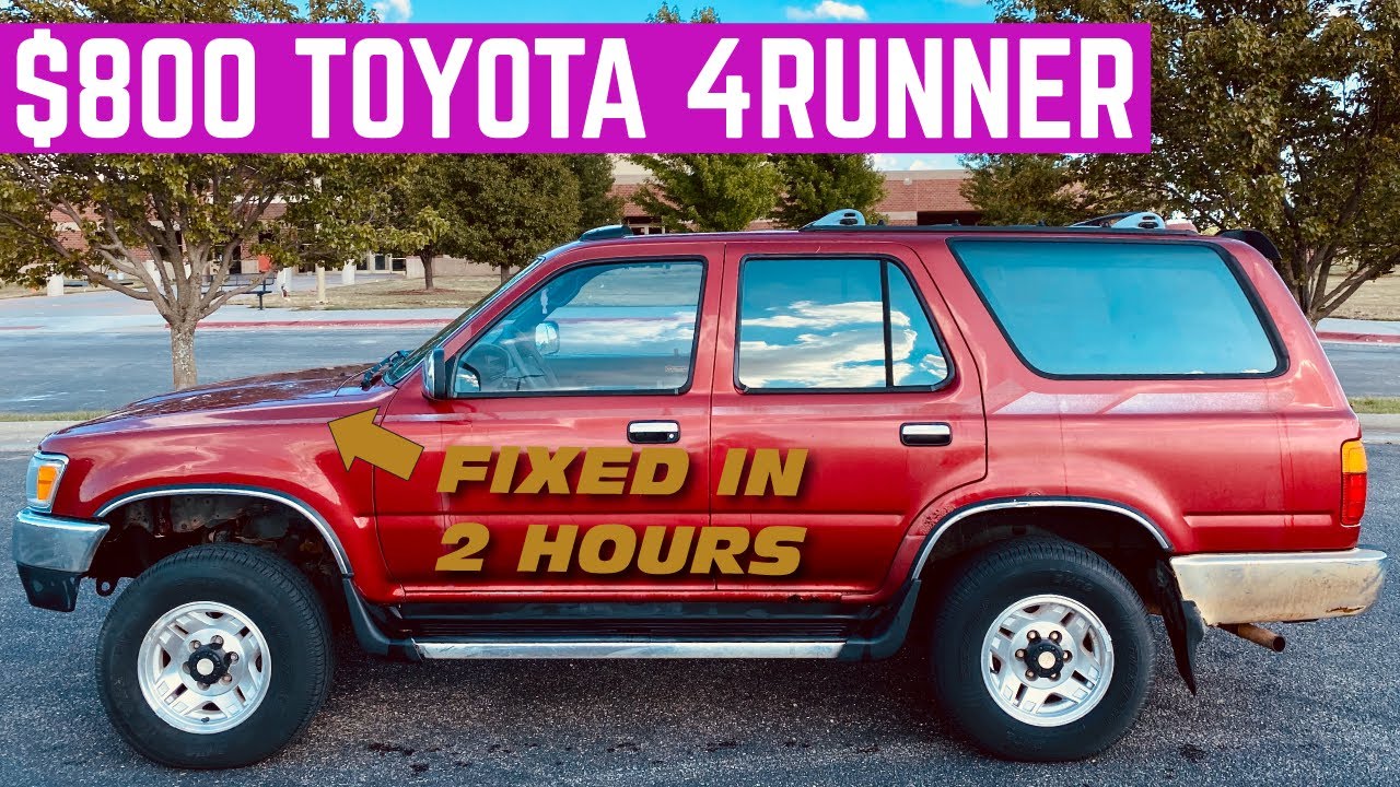 2 HOUR FLIP: FIXING An $800 Toyota 4Runner And SELLING It As Fast As POSSIBLE