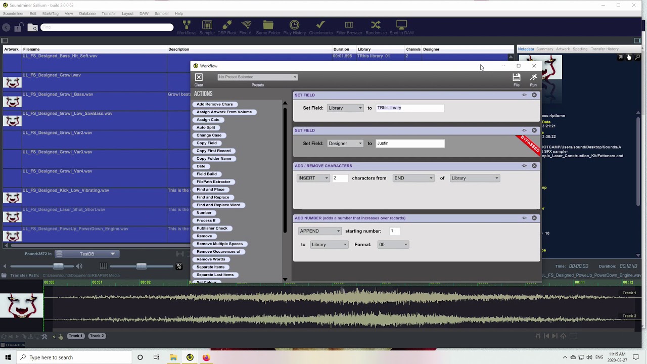 64 bit Soundminer PLUS, nicknamed 'Gallium' - Part 4 (Metadata)