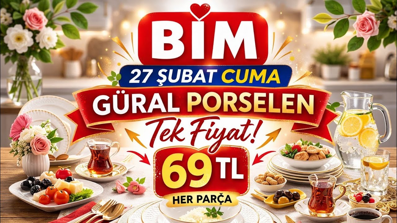 BİM 27 Şubat Cuma Aktüel Ürünler | Güral Porselen Tabak Çeşitleri Tek Fiyat Fırsatı