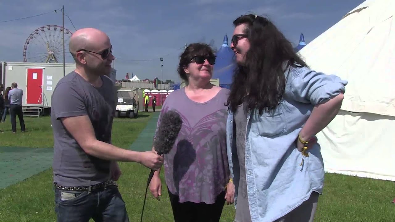 Janey Godley with daughter Ashley Storrie at RockNess 2013
