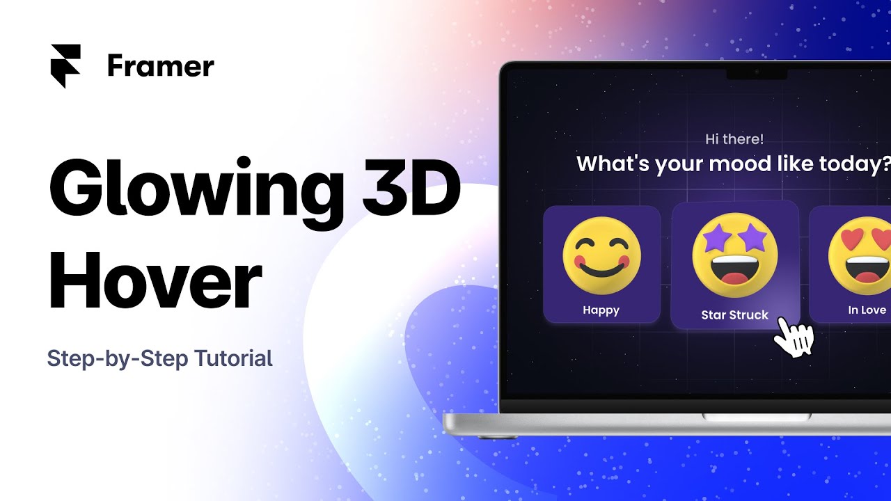 3D Card Hover with Cursor Light on @Framer