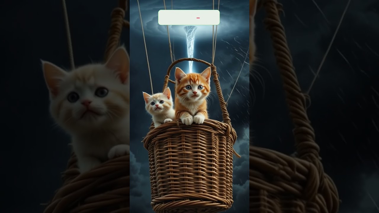 Two Brave Kittens on a Sky Adventure 🌸🐱 | cat animation 