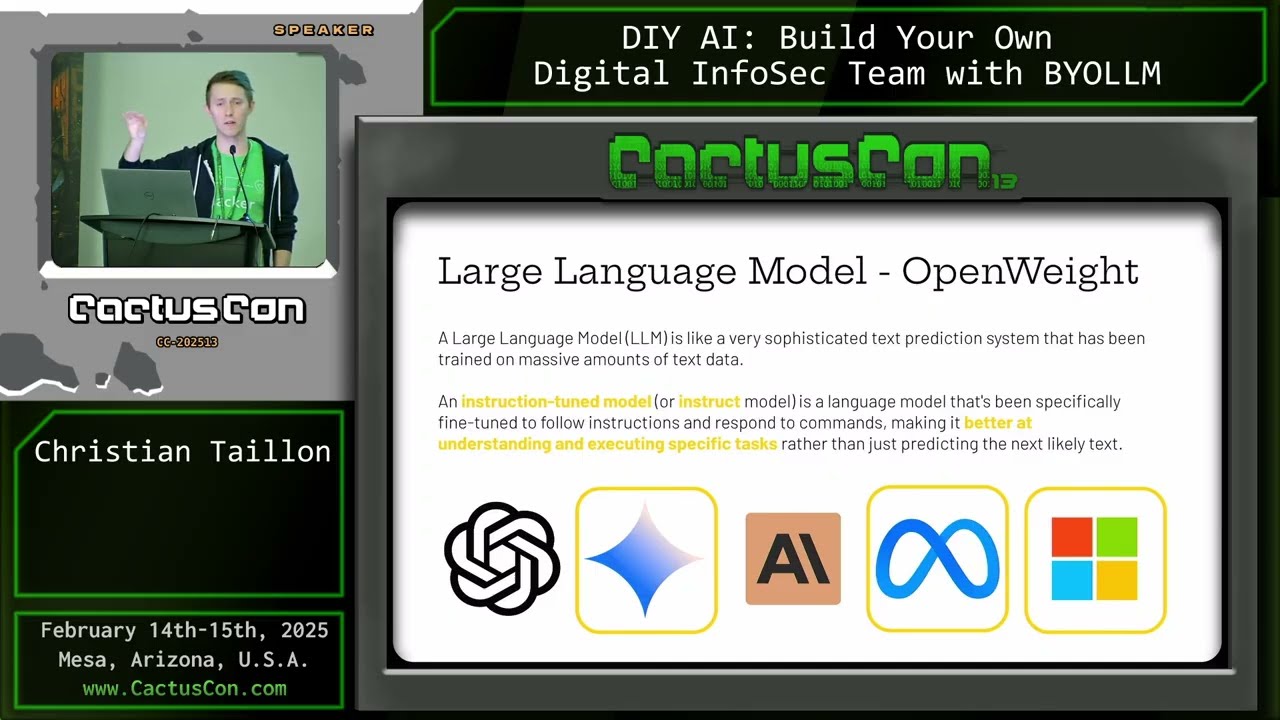 CC13: DIY AI: Build Your Own Digital InfoSec Team with BYOLLM