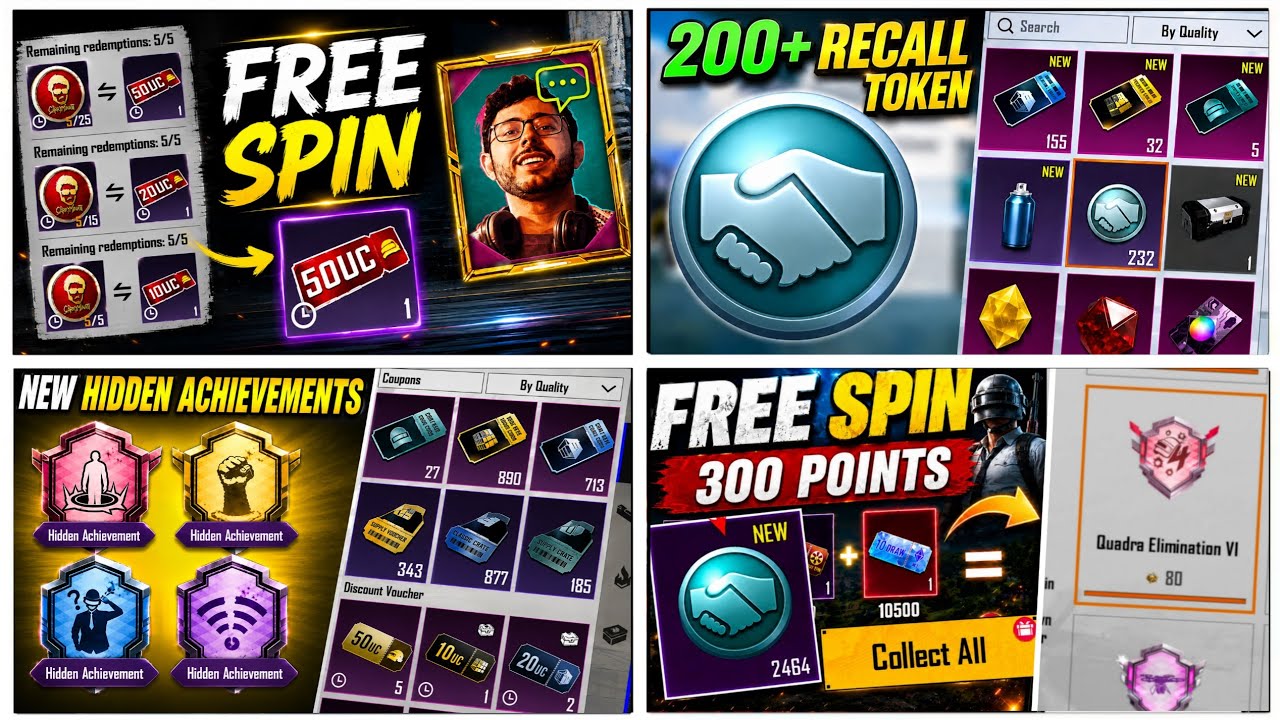 How To Get More Recall Token In Bgmi | Jyada Recall Token Kaese le | All New Hidden Achivement