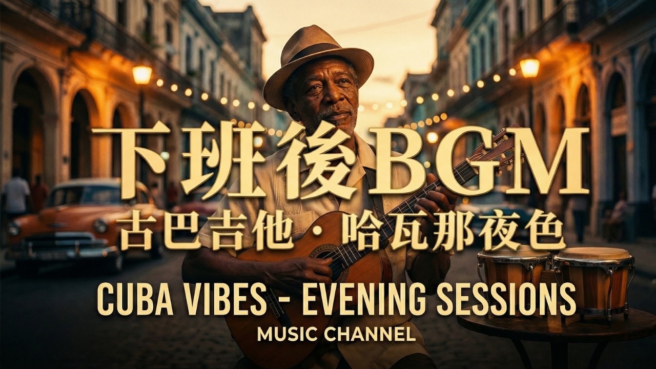 🌃 2026 下班後BGM｜通勤・夜晚散步・放空专用｜古巴吉他邦高鼓温暖流淌｜讓一天的緊繃在哈瓦那夜色裡被放下｜#下班音樂 #通勤BGM #古巴音樂 #放鬆音樂 #靈魂樂
