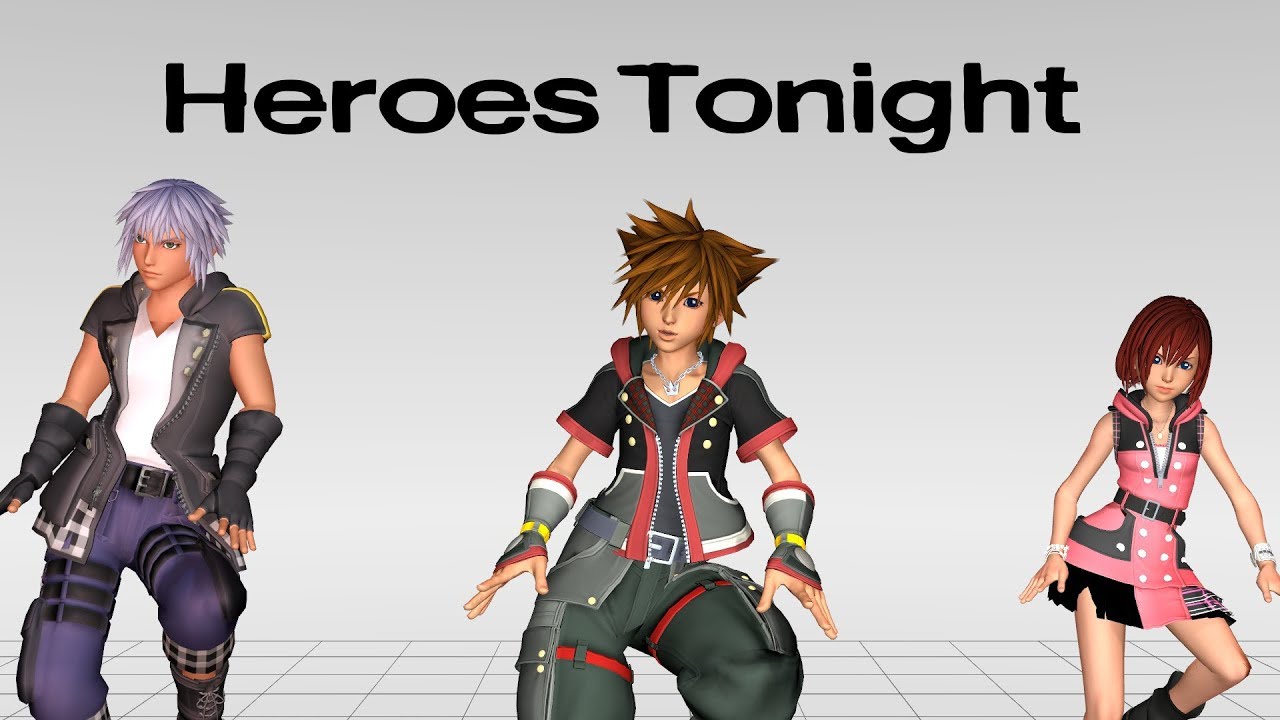 [KH MMD] Sora & Riku & Kairi - Heroes Tonight