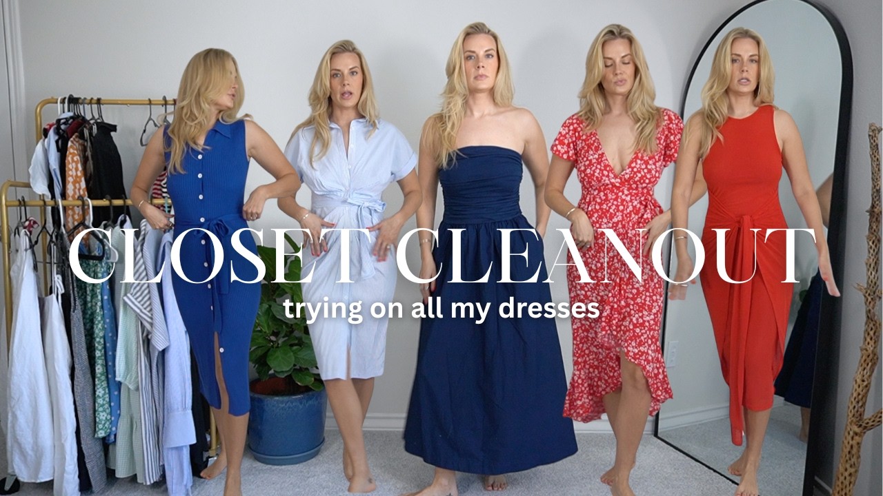 TRY ON ALL MY DRESS | Closet Clean out
