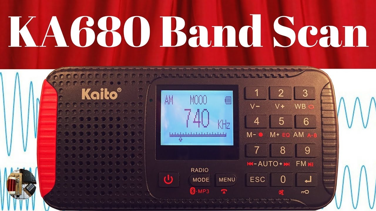Kaito KA680 Portable Emergency Radio | Band Scans FM NOAA AM