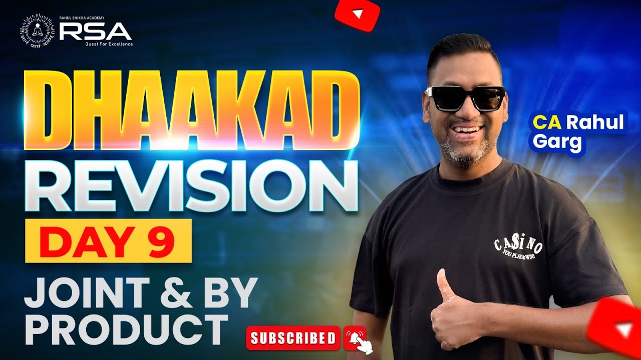Joint & By Product🥇Dhaakad Revision✌️Cost - Day 5🔴 Concepts + Questions🏆Let's hustle & win it 🤟