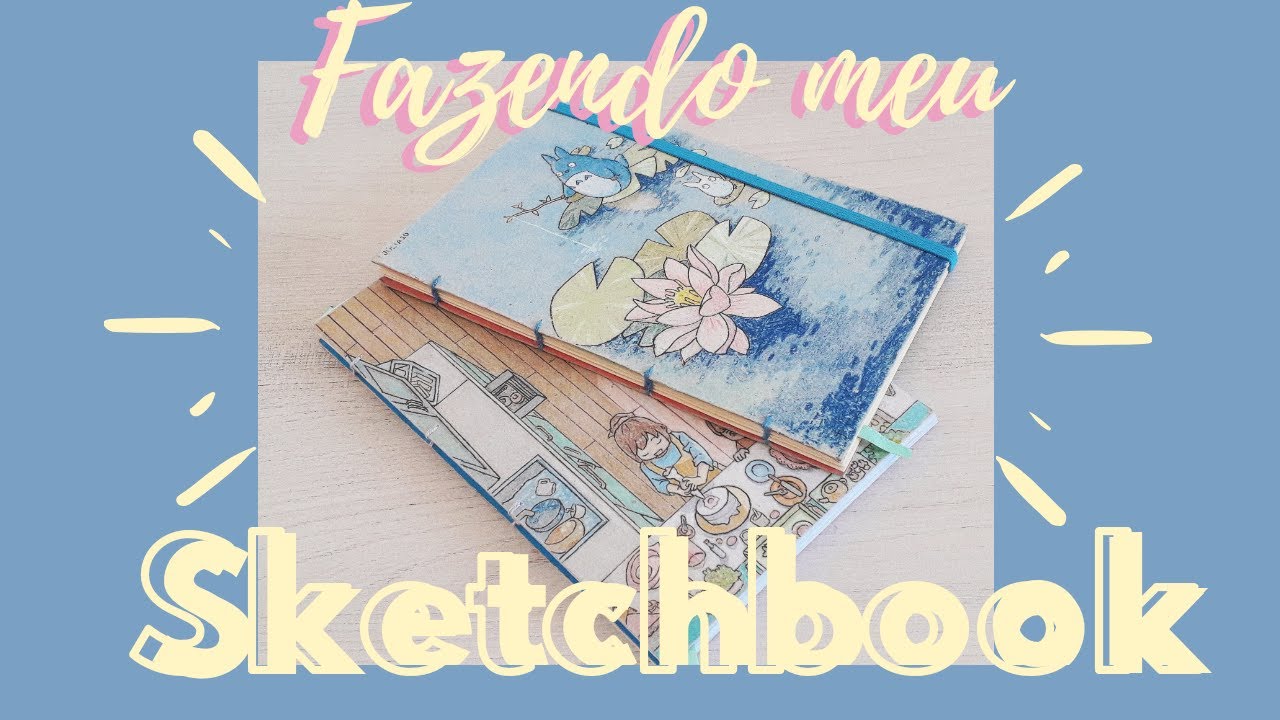 Fazendo meu SKETCHBOOK  DO ZERO | inspirado no estúdio ghibli e mais :)