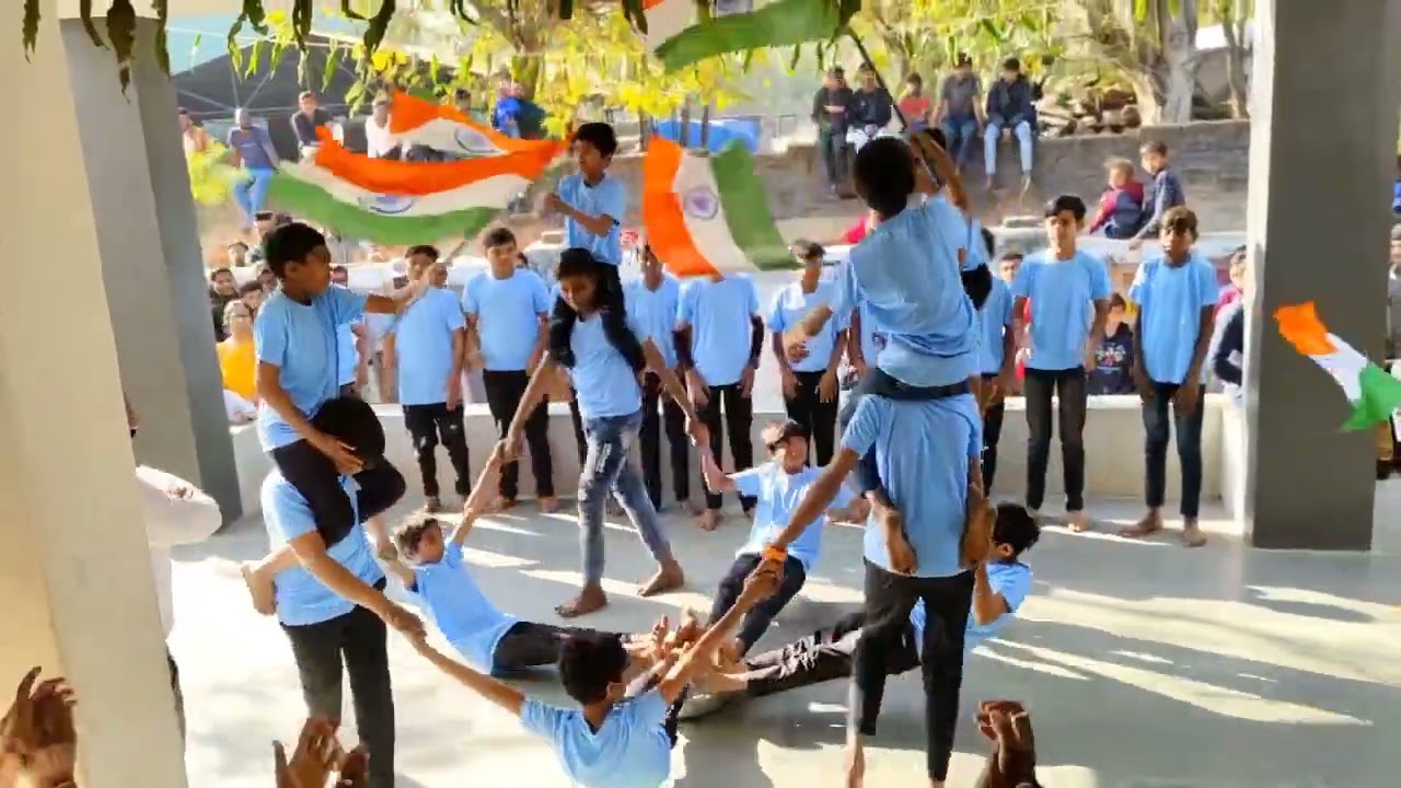 75th  Republic day  celebration #  class 7 /8 boys Pyramid  # A.R.Rahman song Maa Tujhe Salaam #