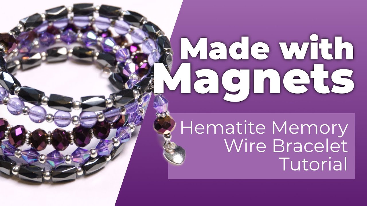 Make A Bracelet With MAGNETS | Hematite Memory Wire Bracelet tutorial