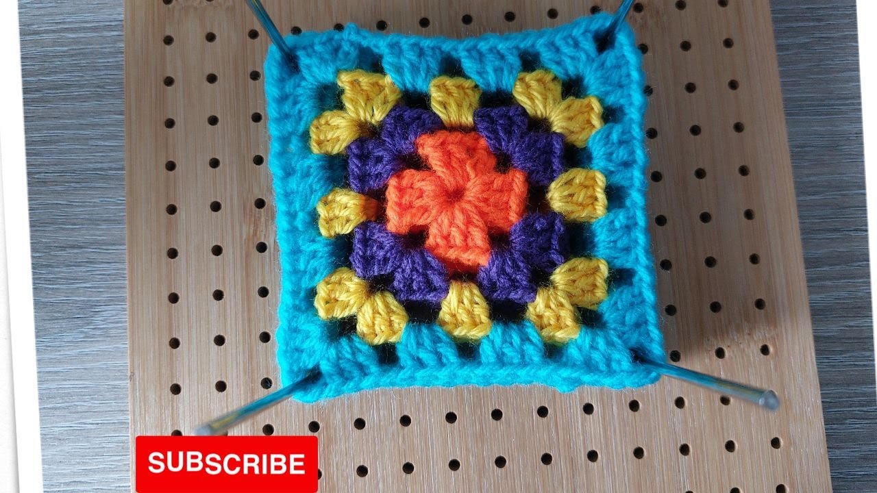 Prosty kwadracik babuni wzór 1/50