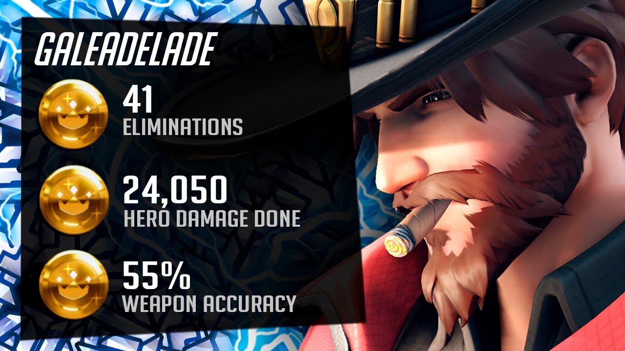 Gale Hitscan Main - McCree (Cole Cassidy)! 41 elims! [ Overwatch Season 30 Top 500 ]