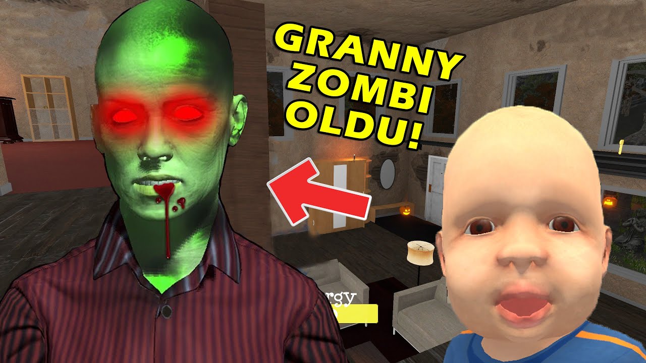 NİNE ZOMBİ OLDU TORUNUNU YEMEYE ÇALIŞIYOR! 🤣 - GRANNY SİMULATOR