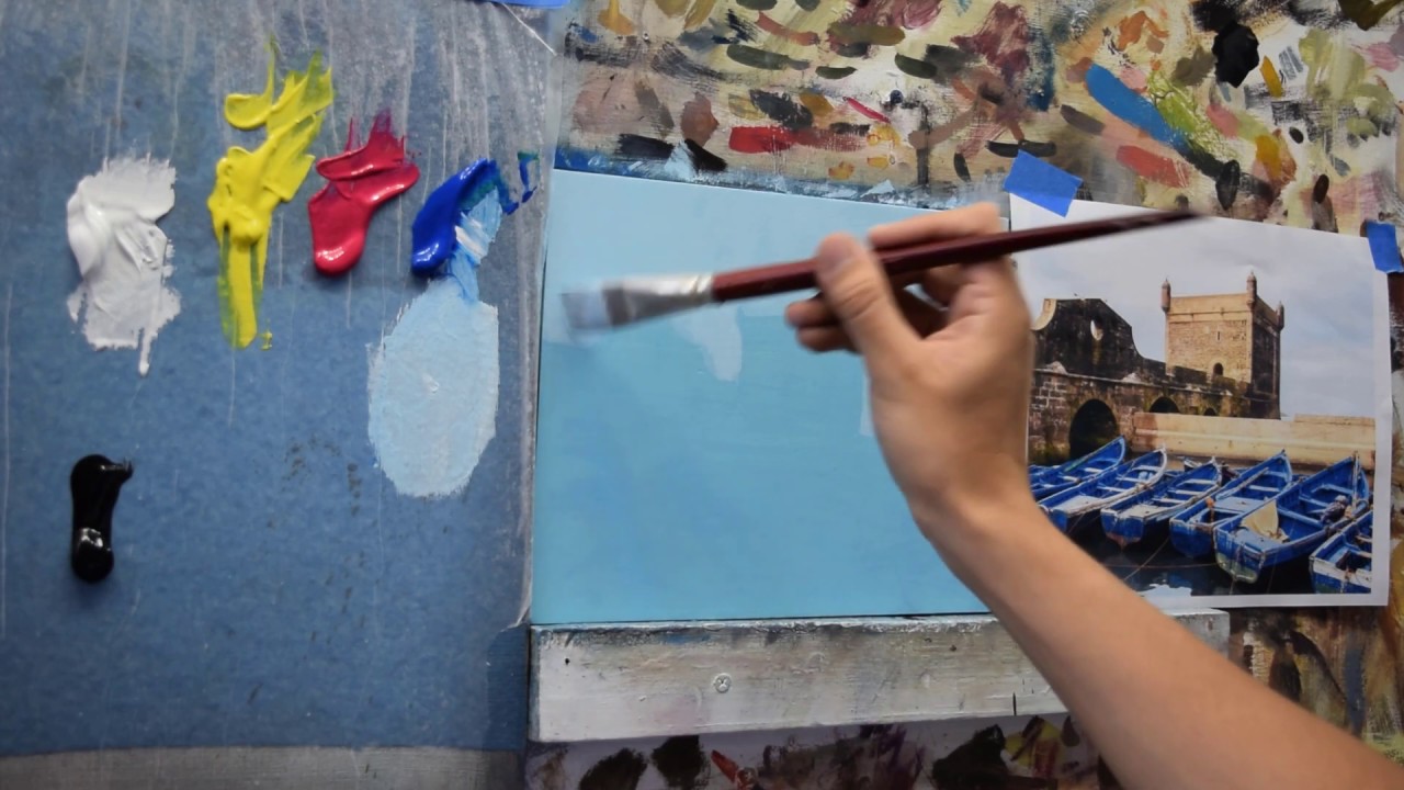 Cómo pintar con acrílicos. Clase de pintura.