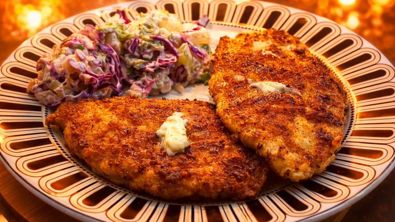 Лучший рецепт хрустящего куриного шницеля 🔥 Золотистый и сочный