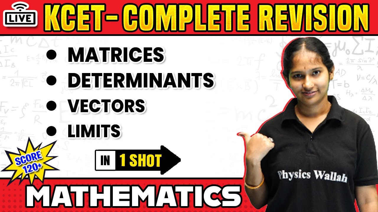 Matrices & Other Chapters  in 1 Shot | Maths | KCET Complete Revision | 120+ Fixed Marks 🔥
