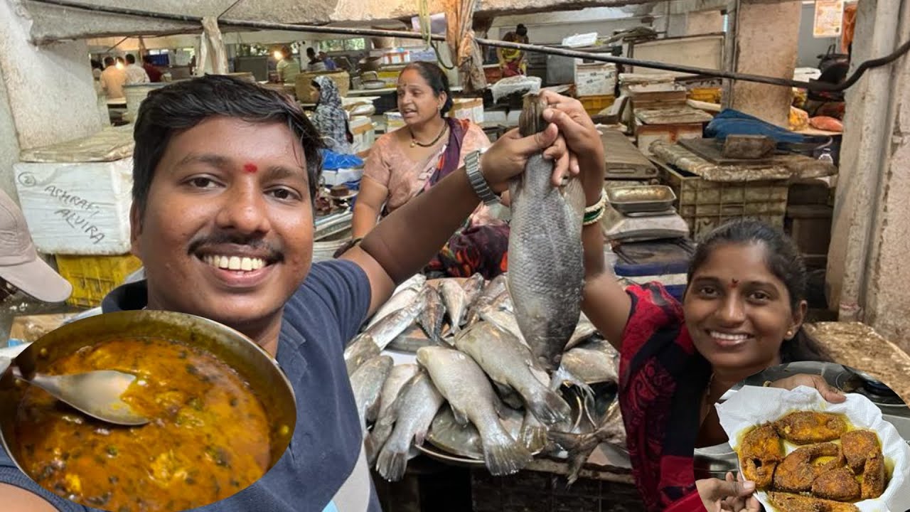 बायकोसोबत गेलो उरण नाका मच्छी आणायला 🥰| जिताडा माशाचे कालवण आणि फ्राय|Fish Curry|Panvel, Navi Mumbai