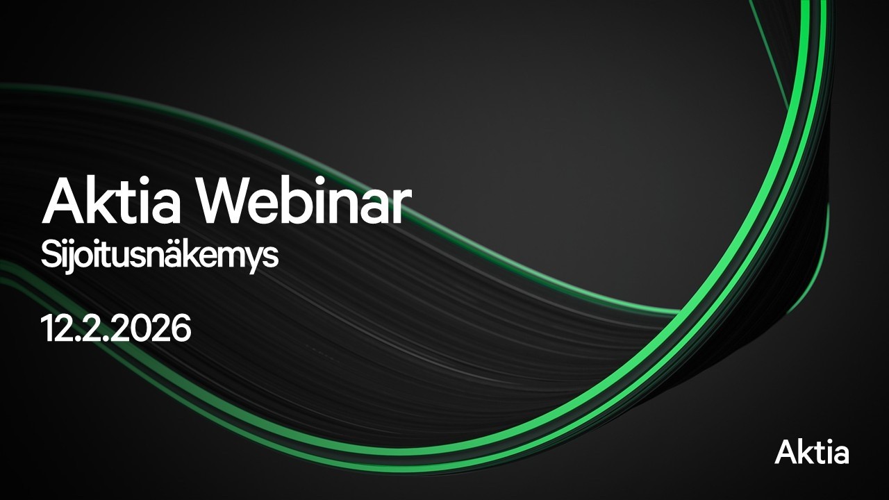Aktia Webinar: Sijoitusnäkemys - 12.2.2026