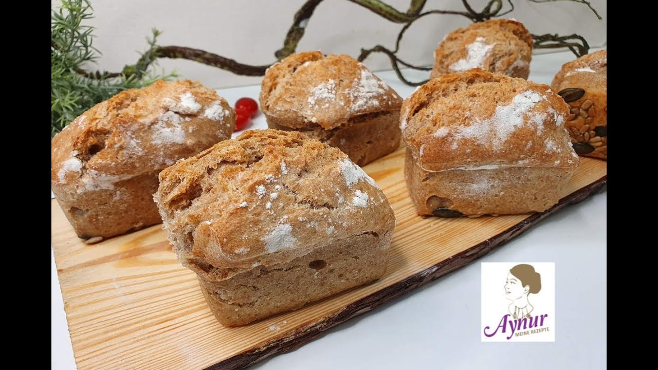 Übernacht Vollkorn Brötchen besser als beim Bäcker I Brötchen selber backen I Bun overnight