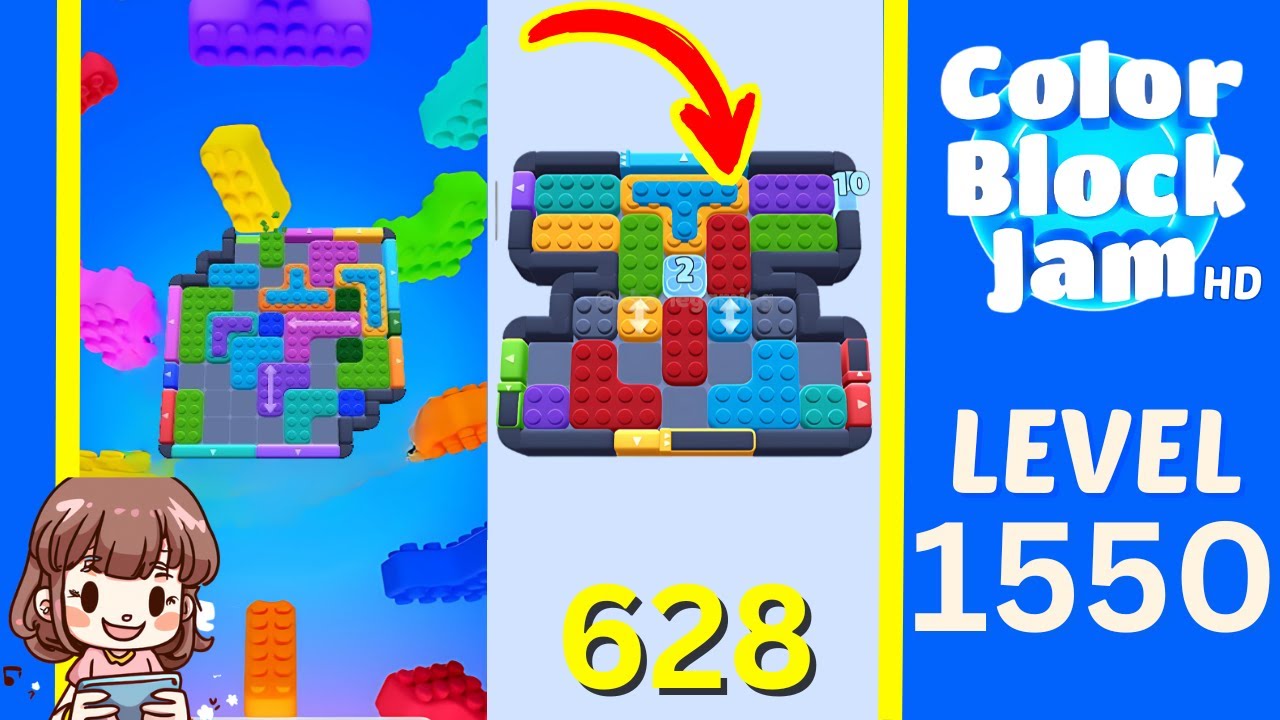 Color Block Jam Level 628 (1550) Solution Walkthrough