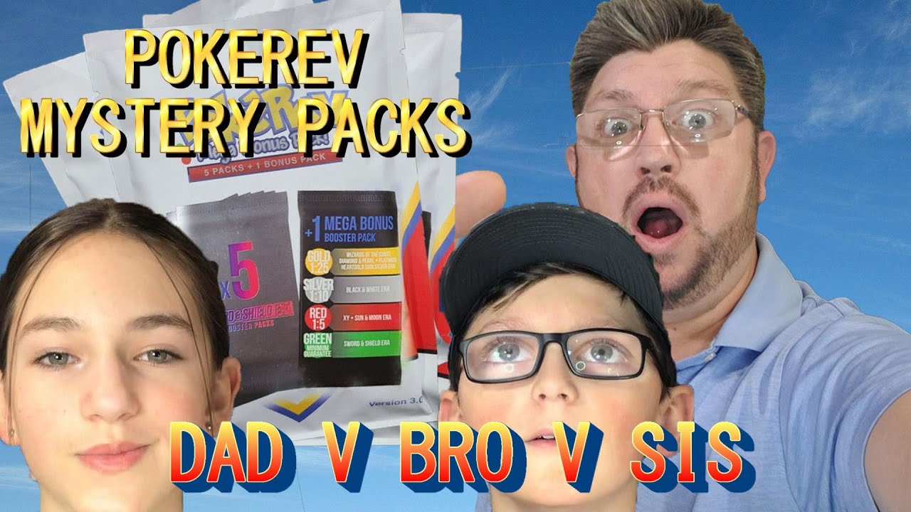 PokeRev Mystery Pack Battle Bro V Sis V Dad!