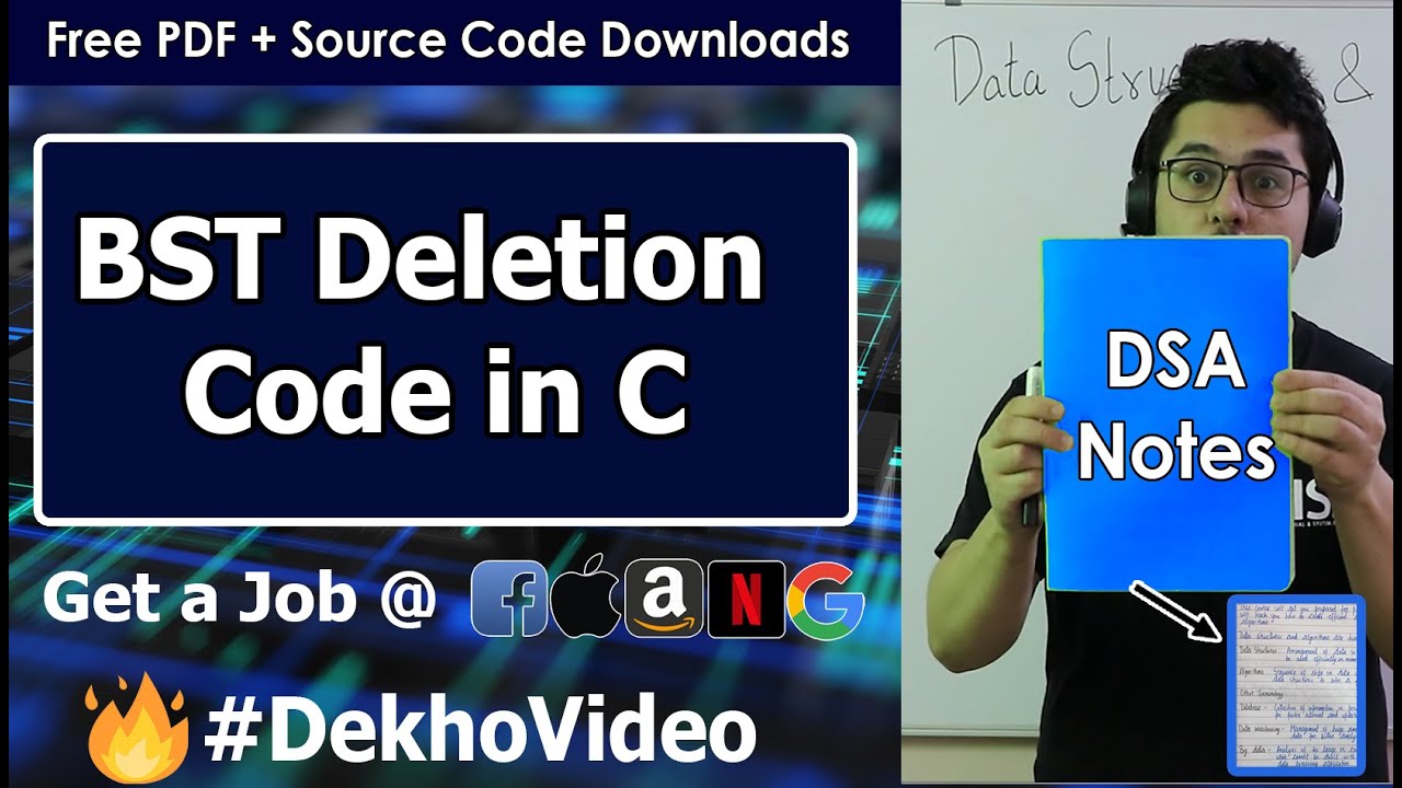 C Code For Deletion in a Binary Search Tree