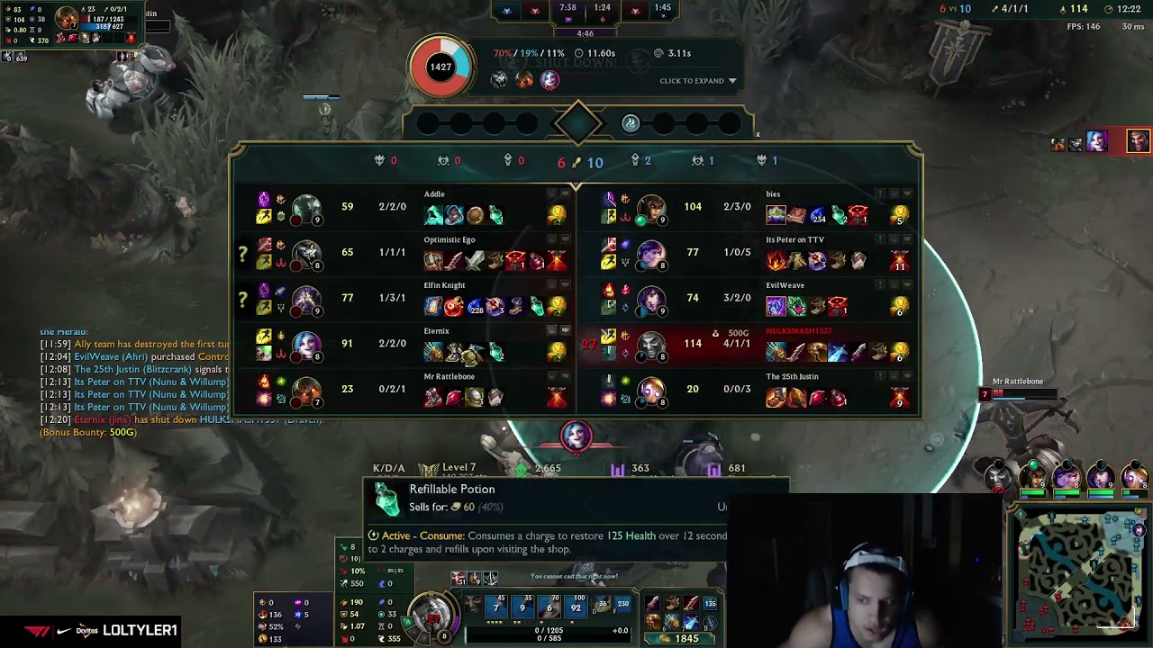 Tyler1 is impressed by this blitzcrank play