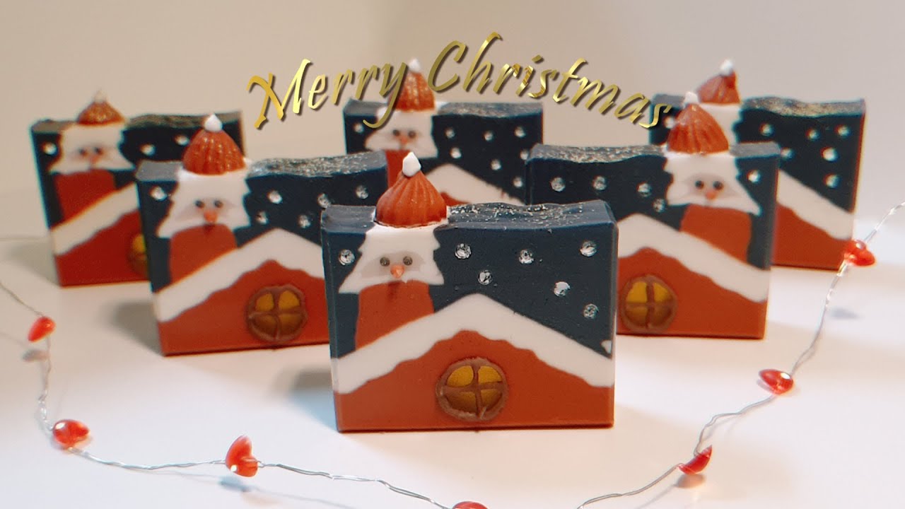 🎅Making Chimney Santa Soap🎁 굴뚝 산타 비누 만들기🎅 