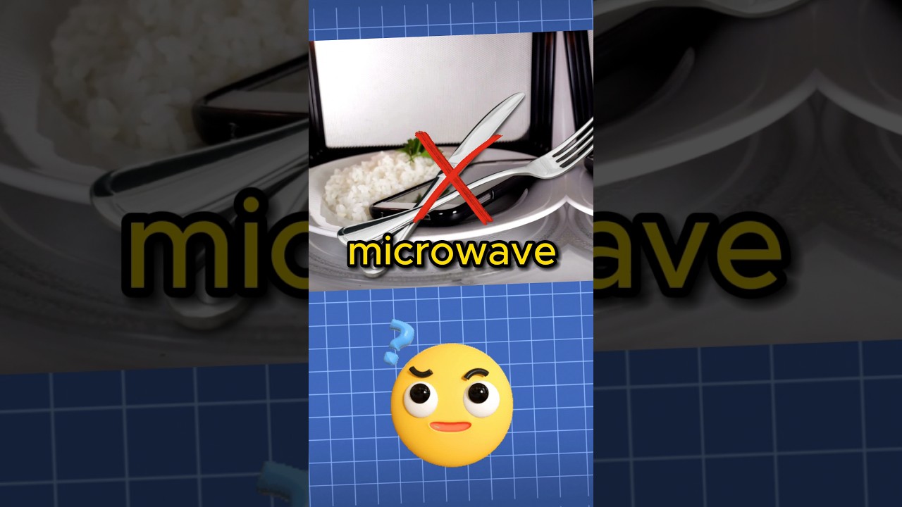 Why Shouldn't You Put Metal in the Microwave🤔? Really? (Explained) #shorts #viral #microwave #metal
