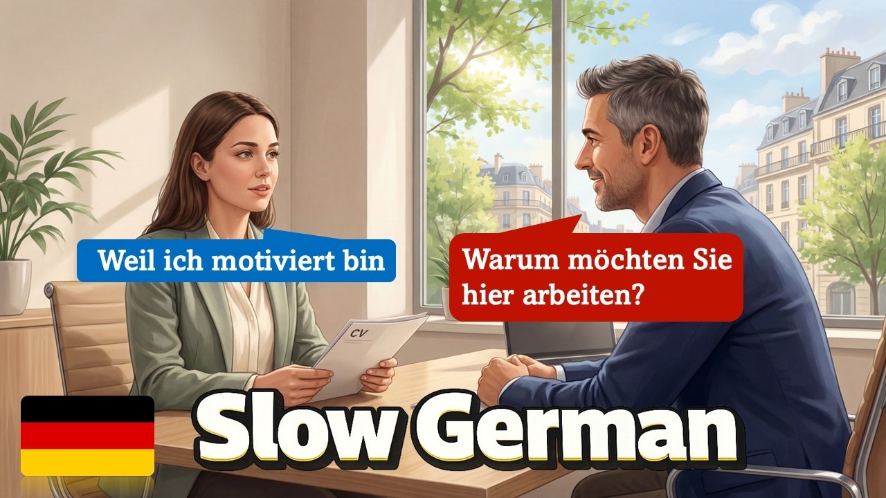 Slow German Conversations – Everyday German Dialogues (A2 Level)