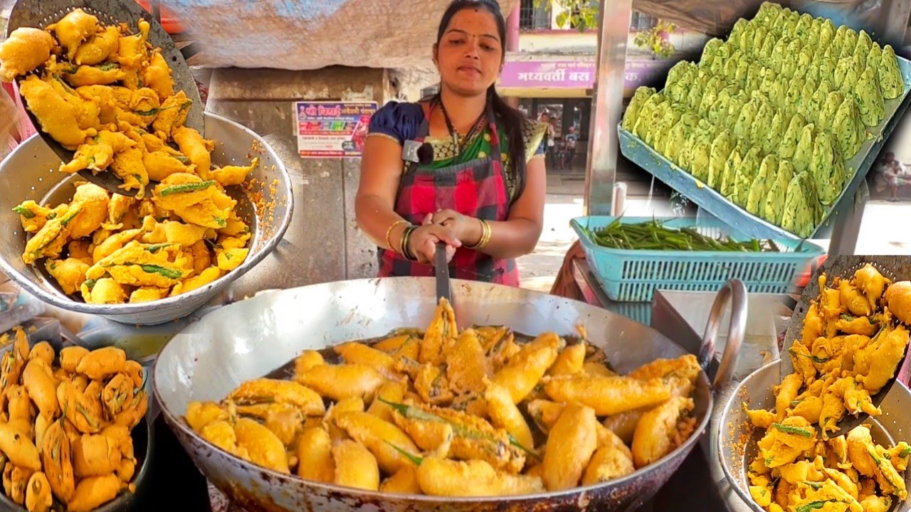 Sheetal Didi Making famous Kolhapuri Mirchi Pakoda | Street Food India
