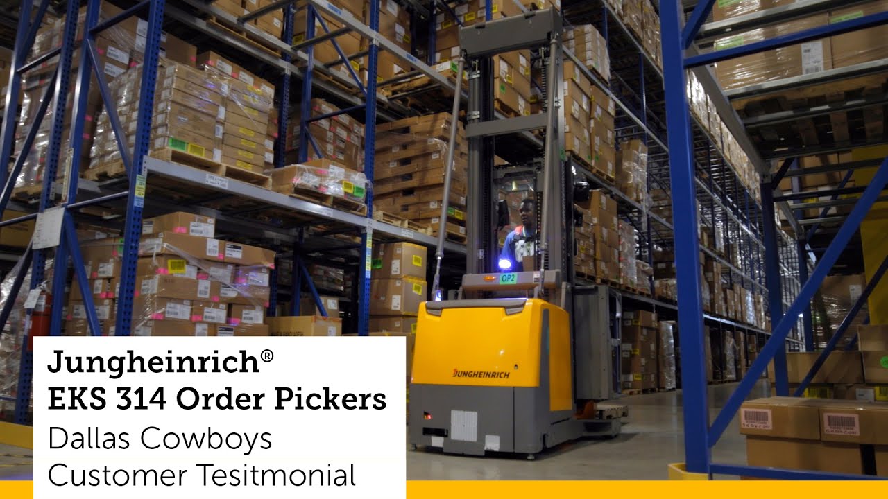 Jungheinrich® Order Pickers – Dallas Cowboys Merchandise Warehouse Testimonial