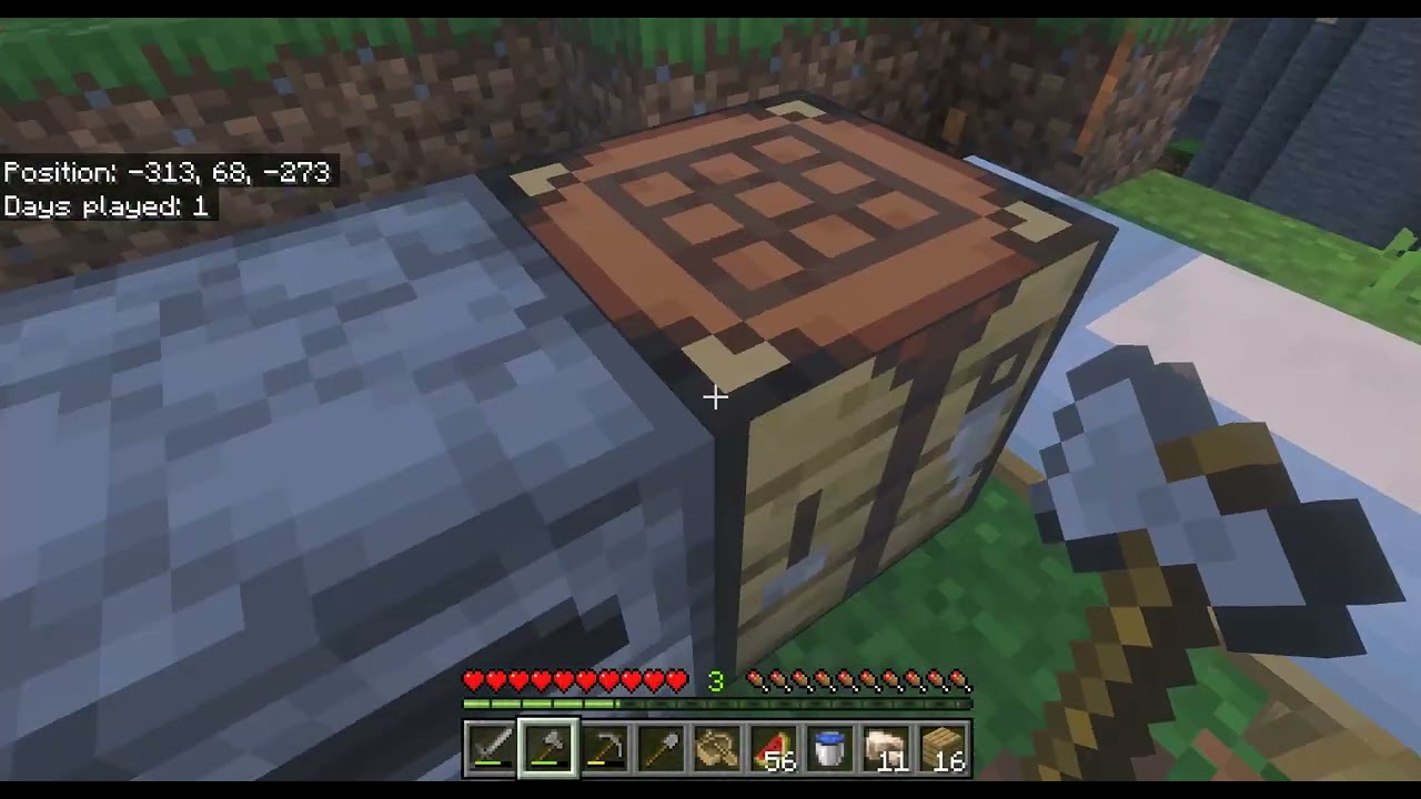 2nd Day In minecraft 100 days - Diamonds already!!!