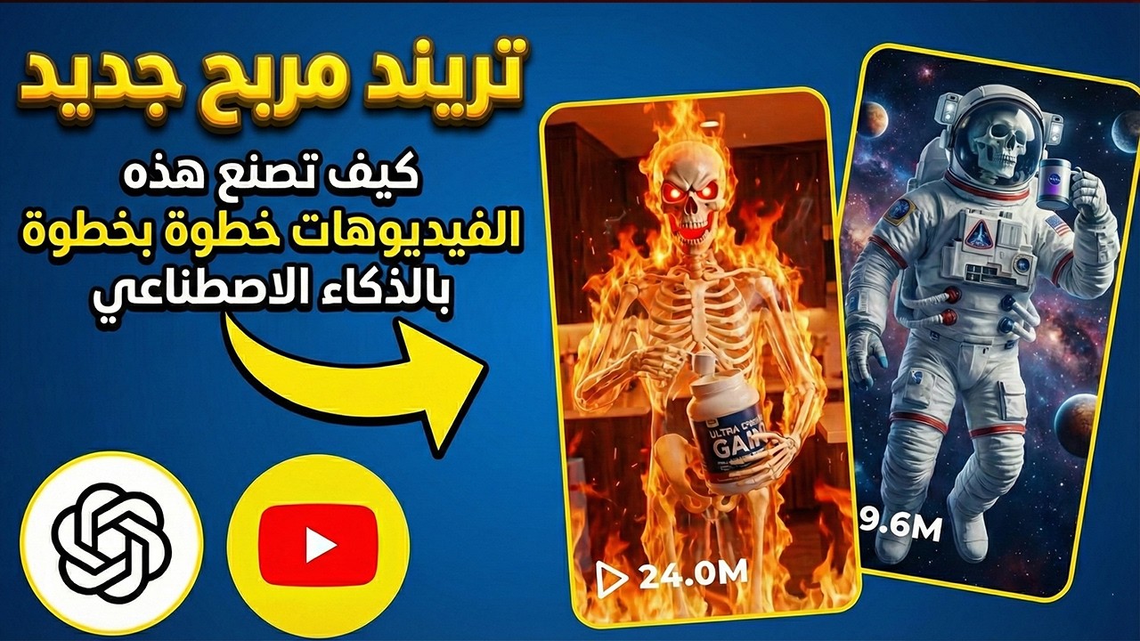 عمل فيديوهات الهيكل العظمي بالذكاء الاصطناعي مجاناً 100% | تحويل النص الى فيديو | خطوة بخطوة