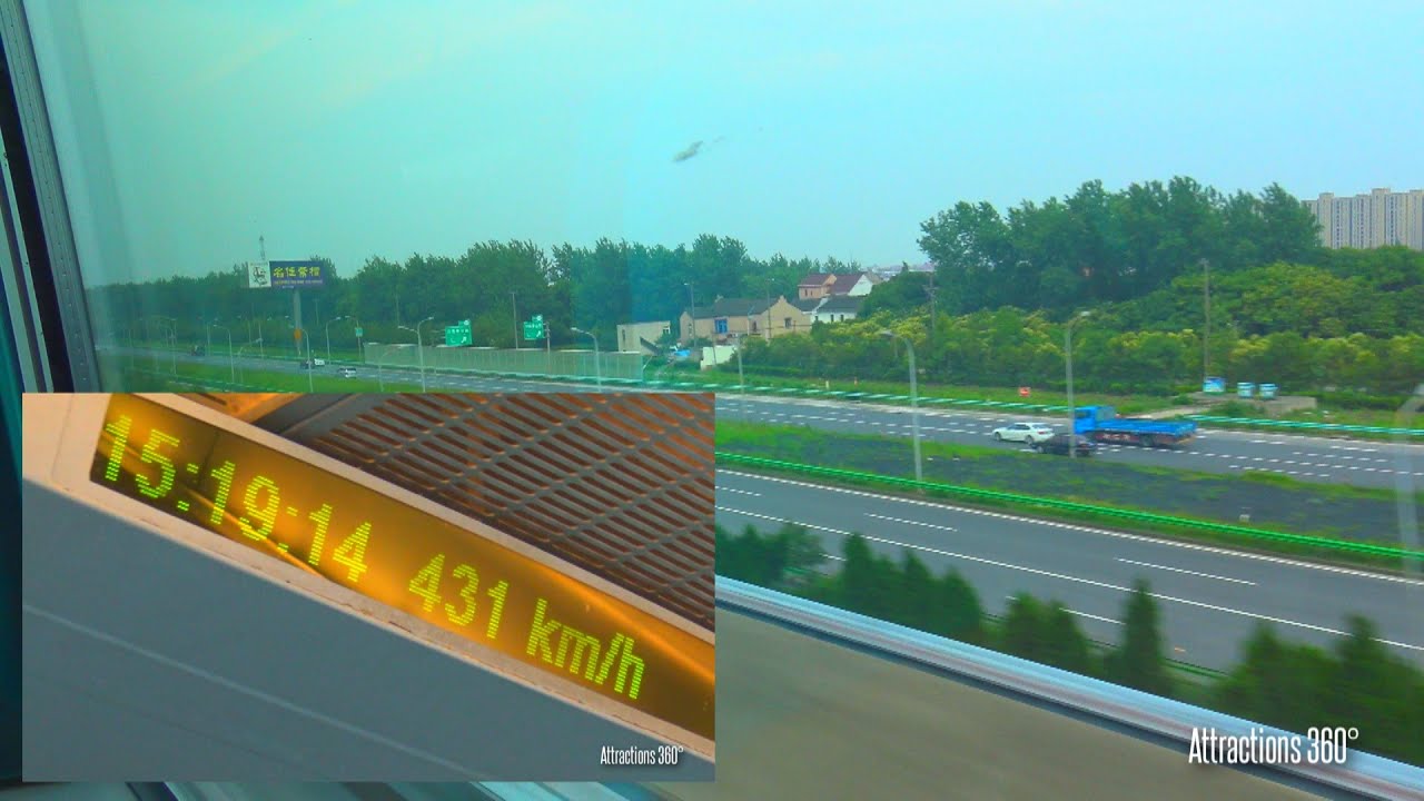 [4K] Riding the Fastest Train in the World 431KM/H (268 MPH) - Shanghai Maglev Train