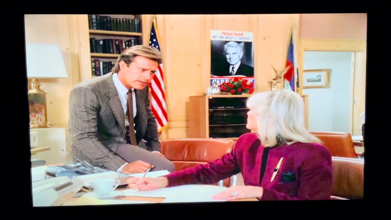 Dynasty: Jeff & Krystle talk while Sean plots.