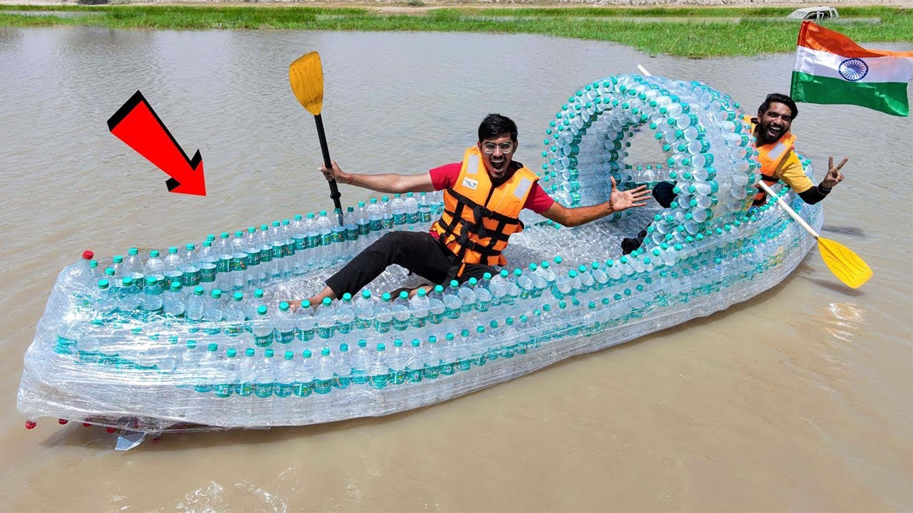 We Made a Boat Using Plastic Bottles | हमने बोतल से बना दी नाव | 100% Success